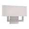 Dweled Manhattan 15in LED Fabric Wall Sconce 2700K in Brushed Nickel WS-131 - alternate 1